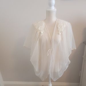 Barely worn see tru applique vest lingerie